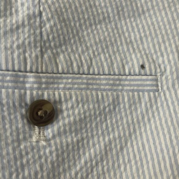 J.CREW 7" Stretch Seersucker Short Size 42 Blue White NEW Preppy Coastal BE493 - Picture 5 of 10